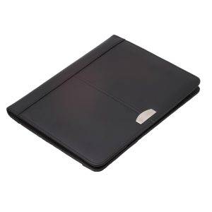 Conférencier A4, carnet noir personnalisable avec logo – réf. V2370-03