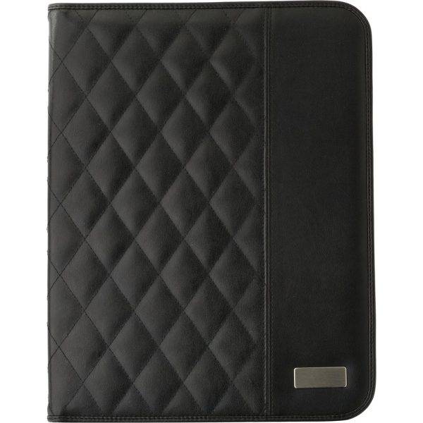 Conférencier A4, carnet noir personnalisable avec logo – réf. V2770-03