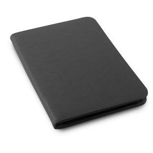 Conférencier A4 noir personnalisable avec logo – réf. V2378-03