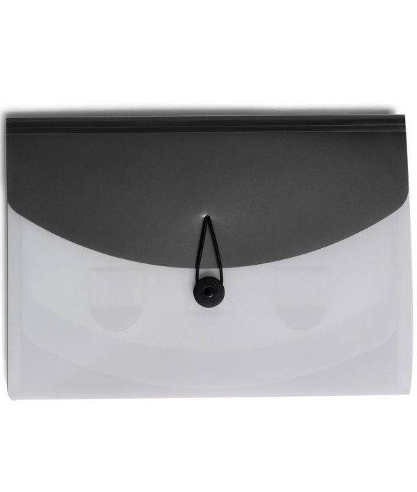 Conférencier A4 noir personnalisable avec logo – réf. V2423-03