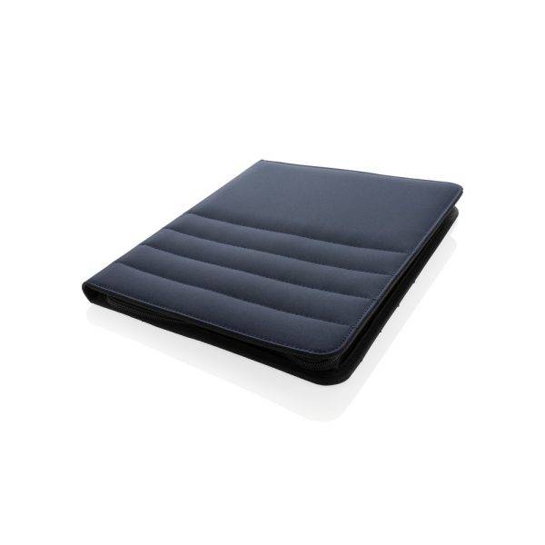 Conférencier A4 zippé Impact en rPET AWARE™ bleu personnalisable