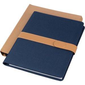 Conférencier env. A4 RÉPET bleu marine personnalisable avec logo
