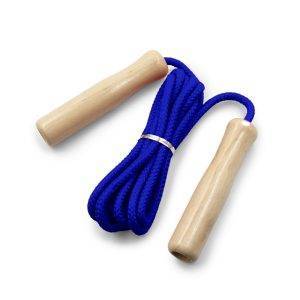 Corde à sauter avec poignées en bois | Walker bleu personnalisable