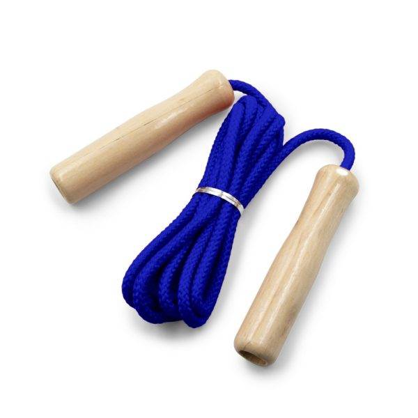 Corde à sauter avec poignées en bois | Walker bleu personnalisable