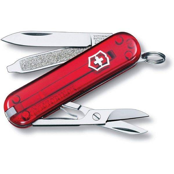 Couteau de poche Victorinox Classic SD blanc-rouge personnalisable
