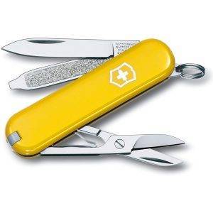Couteau de poche Victorinox Classic SD jaune personnalisable avec logo