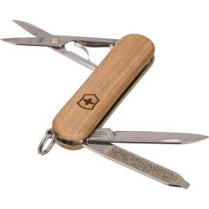 Couteau multifonction Victorinox Classic SD Wood brun personnalisable