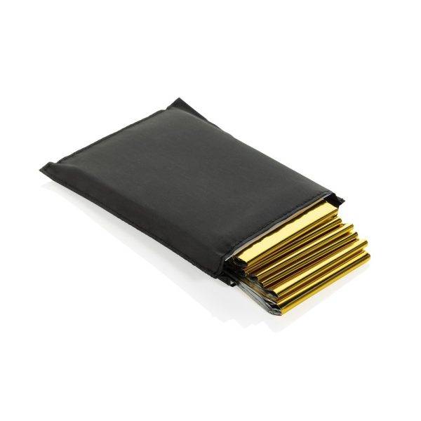 Couverture de secours dans une pochette en rPET RCS personnalisable