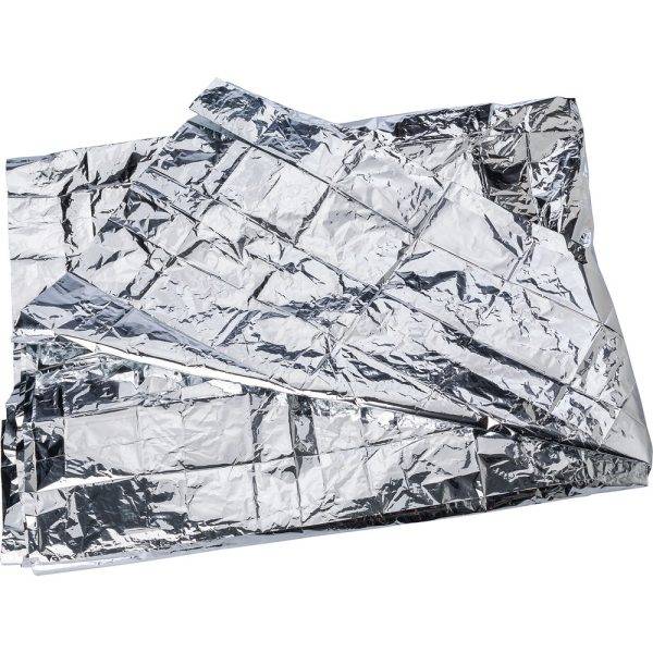 Couverture d'isolation thermique argent personnalisable avec logo