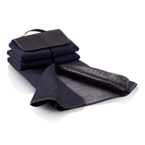 Couverture pique-nique bleu personnalisable avec logo