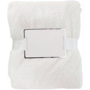 Couverture polaire beige personnalisable avec logo