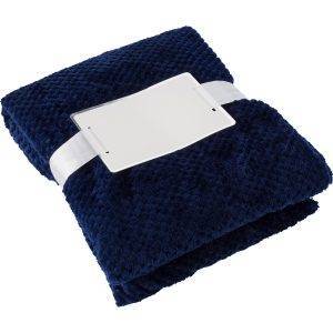Couverture polaire bleu marine personnalisable avec logo