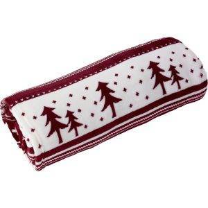 Couverture polaire bordeaux personnalisable avec logo