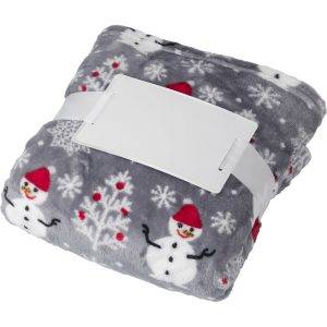 Couverture polaire gris personnalisable avec logo