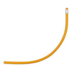 Crayon flexible Like orange personnalisable avec logo