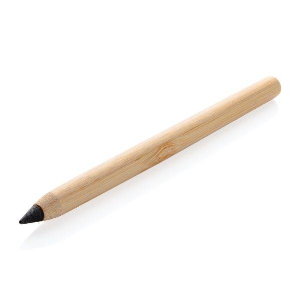 Crayon infini en bambou brun personnalisable avec logo