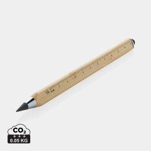 Crayon infini et multitâches en bambou Eon brun personnalisable