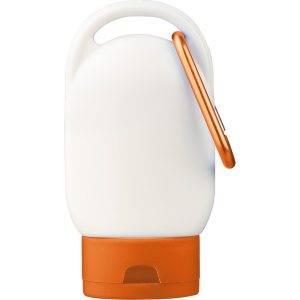 Crème solaire orange personnalisable avec logo