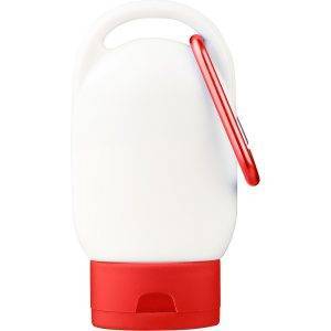 Crème solaire rouge personnalisable avec logo
