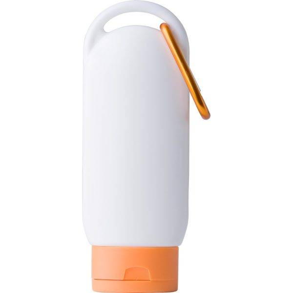 Crème solaire SPF 30 orange personnalisable avec logo