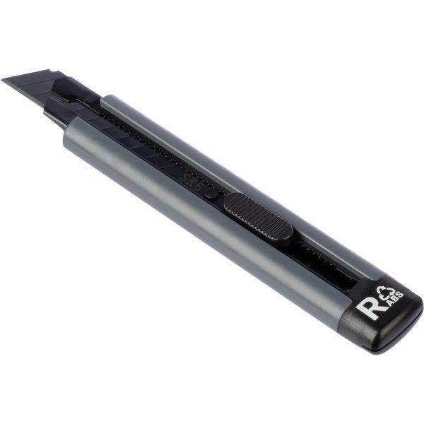 Cutter avec mécanisme de sécurité gris personnalisable avec logo