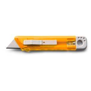 Cutter avec mécanisme de sécurité orange personnalisable avec logo