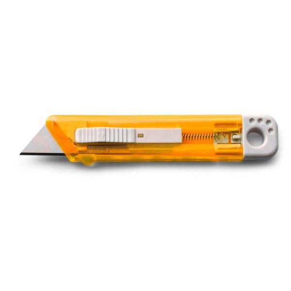 Cutter avec mécanisme de sécurité orange personnalisable avec logo