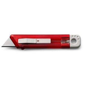 Cutter avec mécanisme de sécurité rouge personnalisable avec logo
