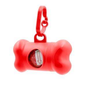 Distributeur de sacs pour chiens Zoga rouge personnalisable avec logo
