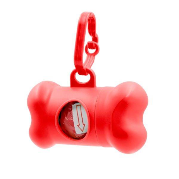 Distributeur de sacs pour chiens Zoga rouge personnalisable avec logo