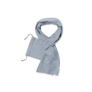 Écharpe en coton organique graphite personnalisable avec logo