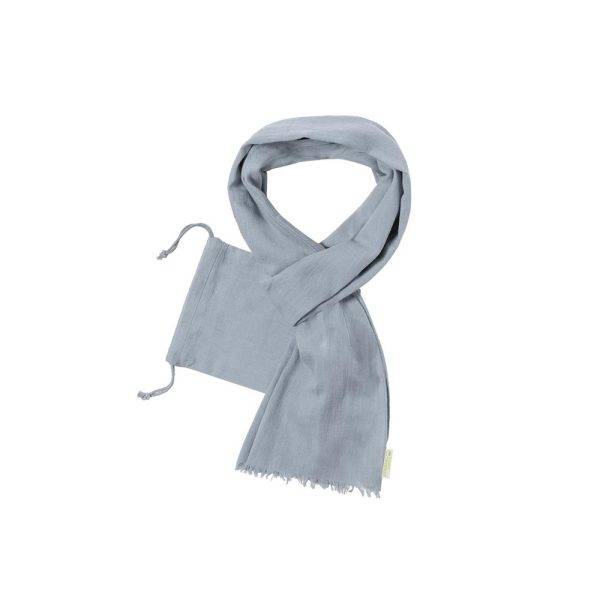 Écharpe en coton organique graphite personnalisable avec logo