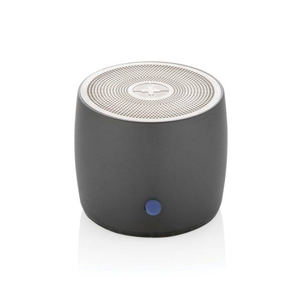 Enceinte 3W aluminium recyclé RCS Swiss peak gris personnalisable