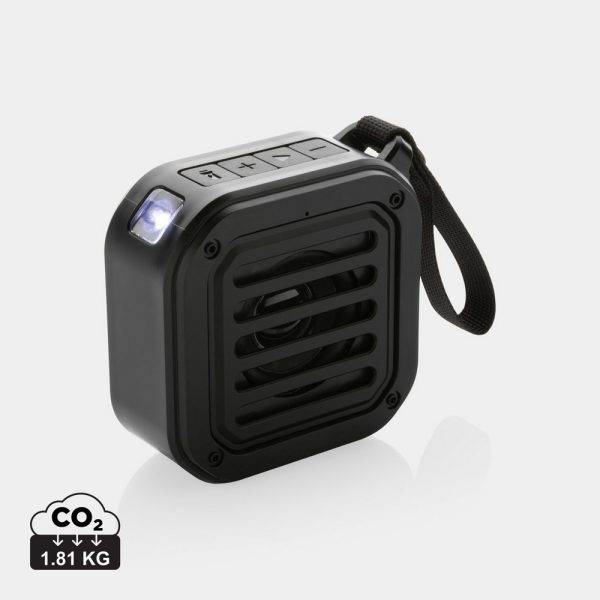 Enceinte 3W solaire en plastique recyclé RCS Sunwave personnalisable