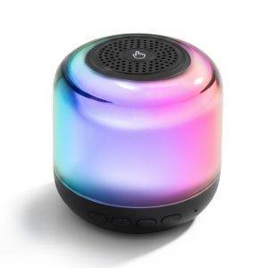 Enceinte sans fil 5W, lumière RVB | Seamus noir personnalisable