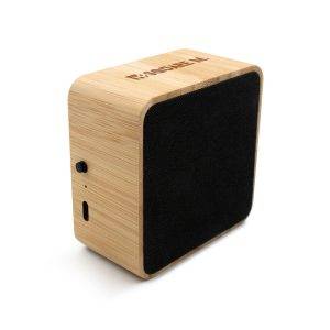 Enceinte sans fil bambou 3W B'RIGHT, panneau solaire personnalisable