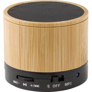 Enceinte sans fil en bambou bois personnalisable avec logo