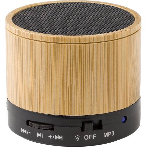Enceinte sans fil en bambou bois personnalisable avec logo