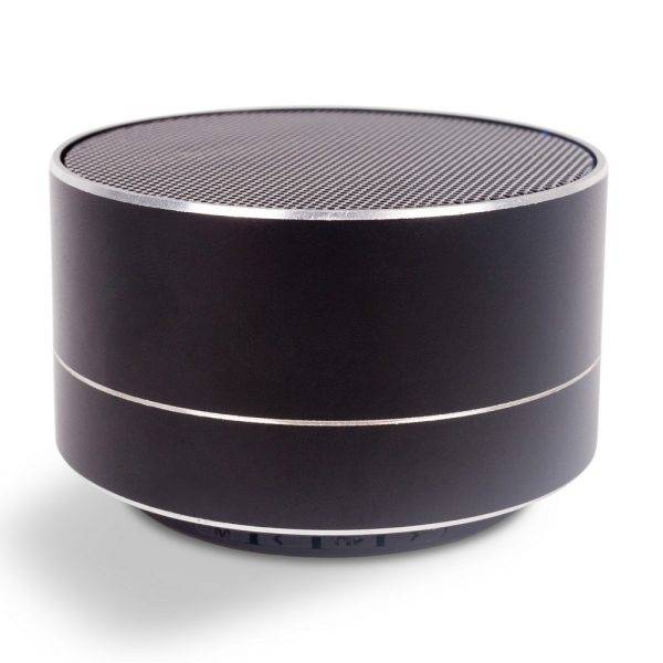 Enceinte sans fil, radio | Silas noir personnalisable avec logo