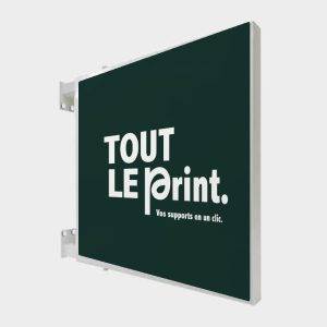 Enseigne drapeau carrée télescopique personnalisée – ToutLePrint
