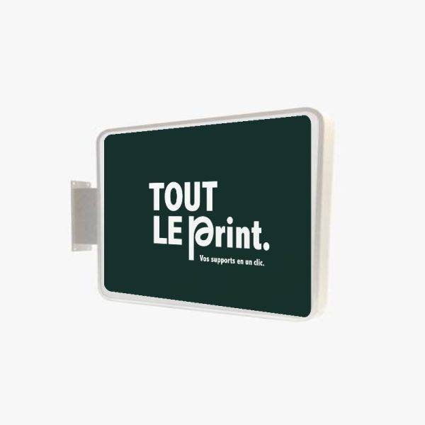 Enseigne drapeau lumineuse rectangulaire LED personnalisée – ToutLePrint