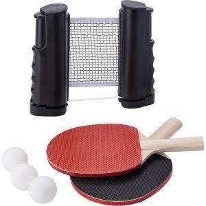 Ensemble de ping-pong noir personnalisable avec logo