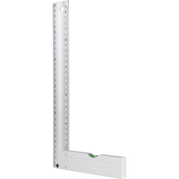 Équerre 30 cm argent personnalisable avec logo
