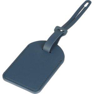 Étiquette de bagage avec localisateur bleu marine personnalisable