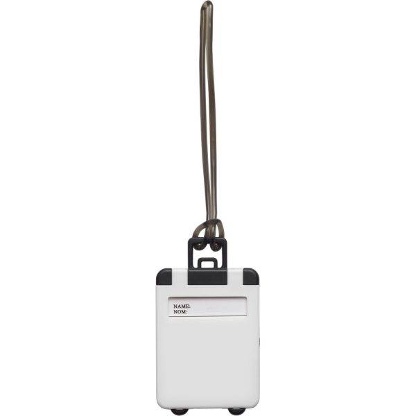 Étiquette de bagage blanc personnalisable avec logo