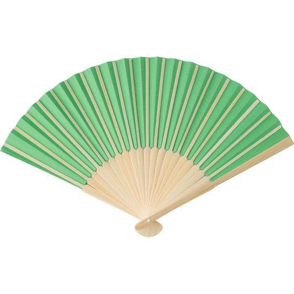 Éventail en bambou citron vert personnalisable avec logo