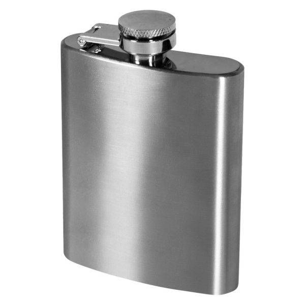 Flasque 100 ml Beckett argent personnalisable avec logo