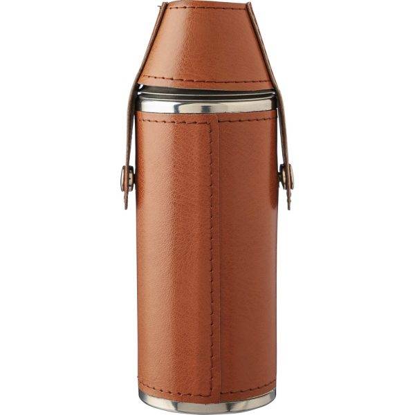 Flasque 230 ml brun personnalisable avec logo