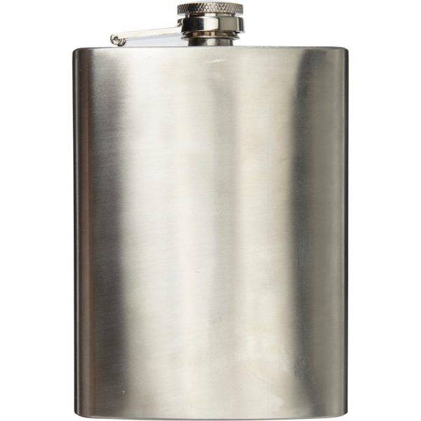 Flasque 240 ml argent personnalisable avec logo