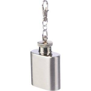Flasque 30 ml, porte-clés argent personnalisable avec logo